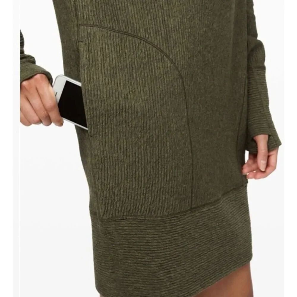 Lululemon along the way green dress olive green small - Picture 2 of 11